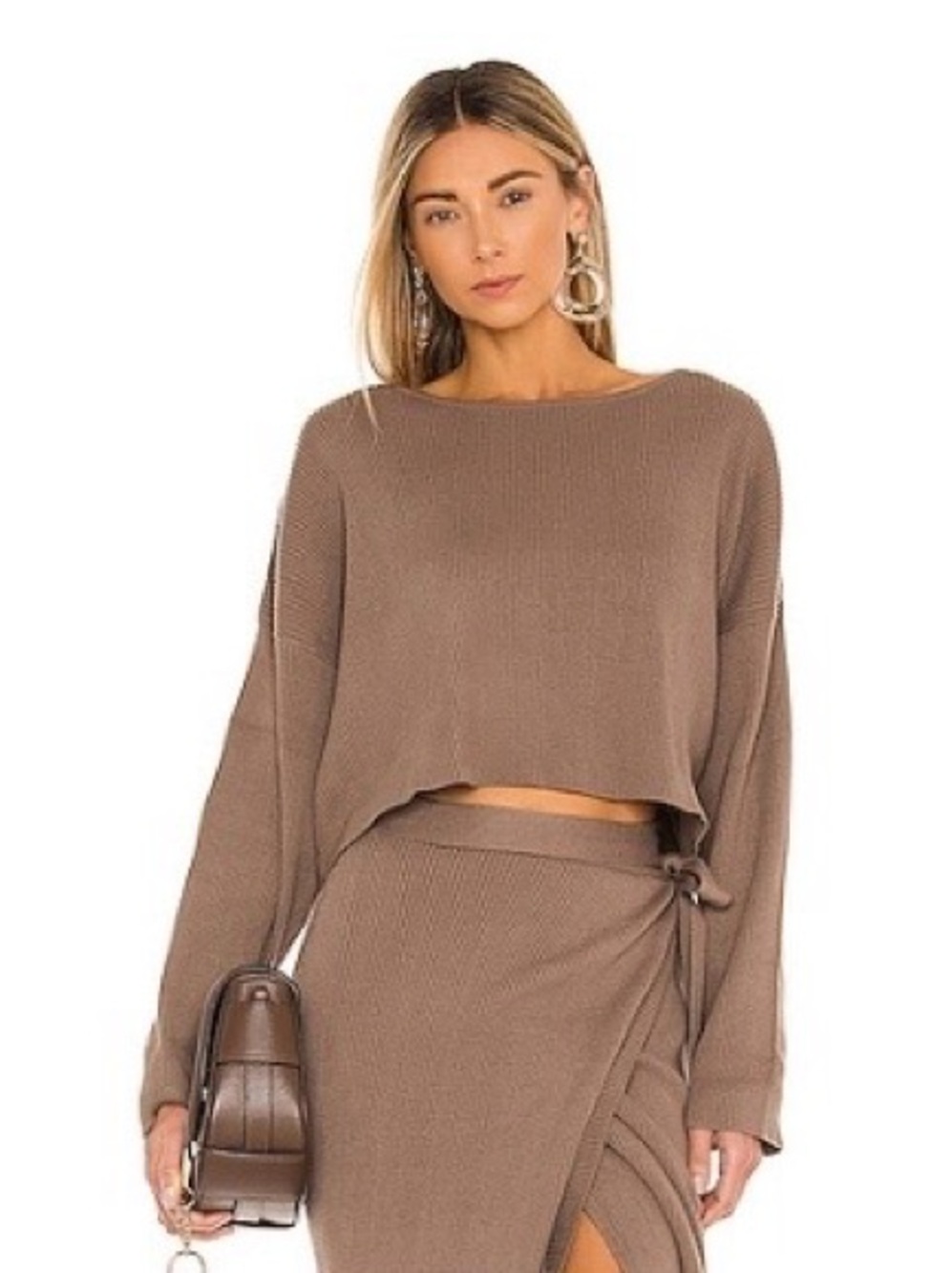 CECE KNIT TOP IN CHOCOLATE